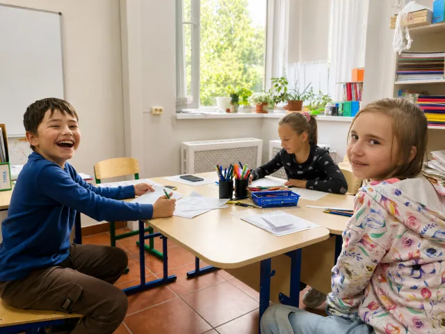 Занятие в школе «Гравитация»