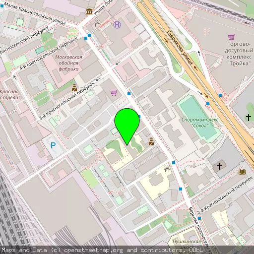 Кембриджский лицей (Верх. Красносельская ул., д. 14а) на карте