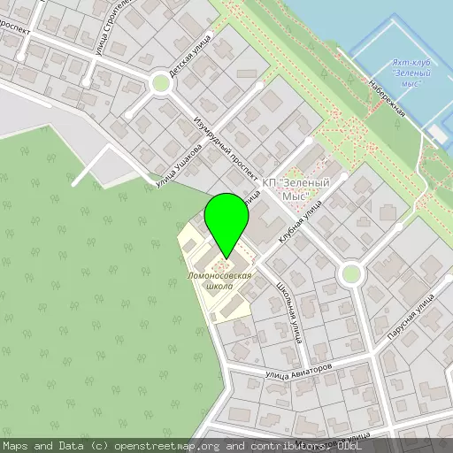 Ломоносовская школа - Зеленый мыс на карте